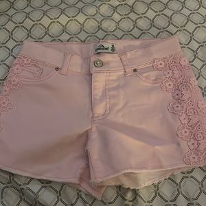 Jordache girl’s pink denim shorts size 10. New! Never worn.